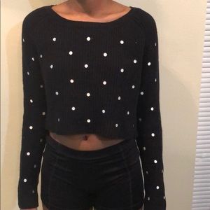 Black & White Polka dot sweater!